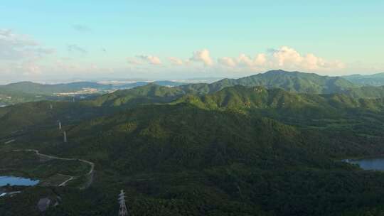 广东绿水青山水库自然风光4k航拍