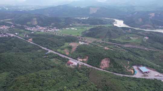 桂林至兴安的国道航拍