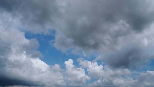 天空延时夏日蓝天白云唯美天空夏天晴朗天空