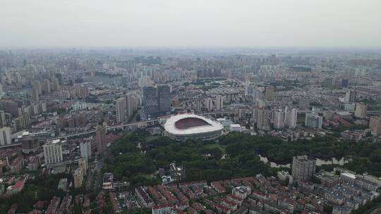 上海虹口区全景4K航拍