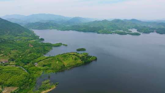 浙江湖州德清对河口水库航拍