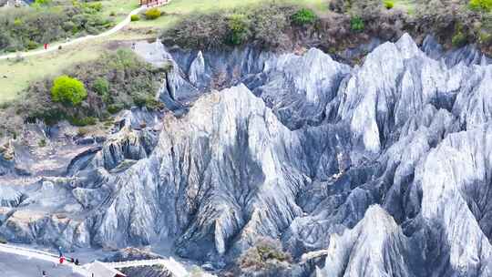 4K航拍四川甘孜墨石公园自然风光