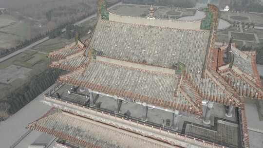 西安空镜航拍钟楼城楼城墙古建筑鹳雀楼景点