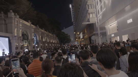 香港跨年夜密集人群