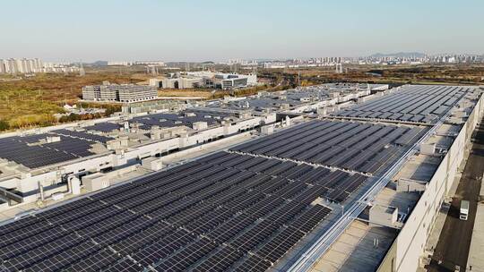 新能源工厂太阳能光伏航拍