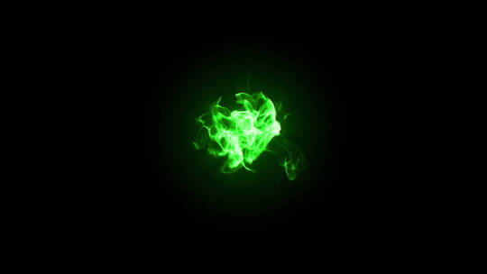 4k魔幻绿色神秘火焰旋转缭绕素材 (5)