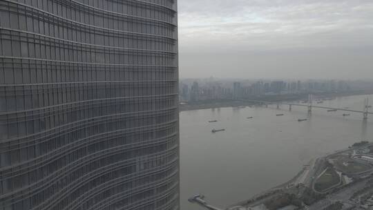 log摩天高楼大厦城市景观航拍视频素材模板下载