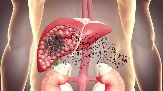 肝病免疫净化细胞 肝脏 肝脏恢复健康 肝癌视频素材模板下载