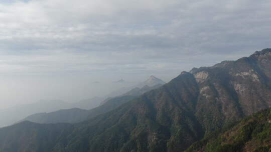 湖北黄冈罗田航拍山川山峰山脉