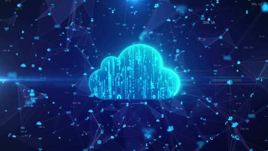 云计算和云服务网络科技概念背景