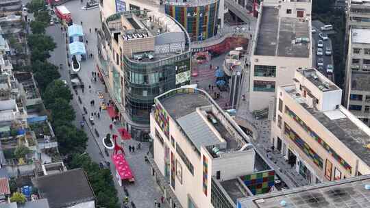 航拍广汉银座城市商业中心视频素材模板下载