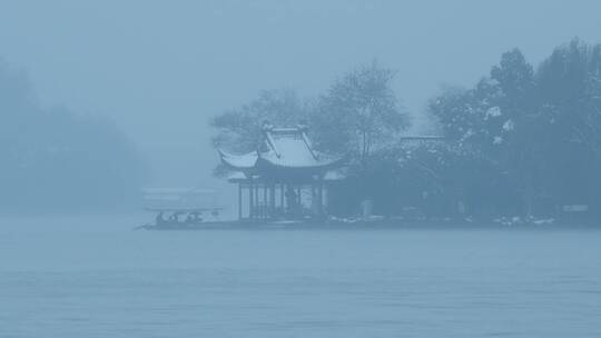 杭州西湖风景区雪景