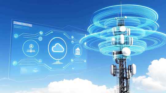 5G信号塔与未来网络通信基站数字6G连接