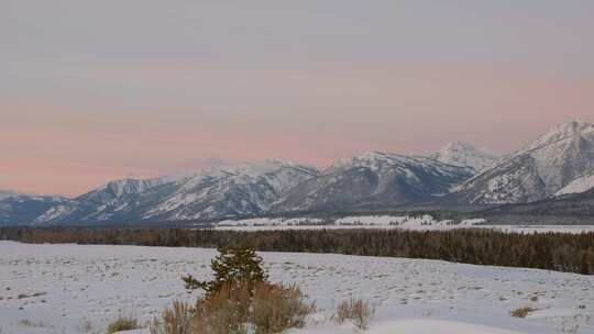 雪，山脉，大提顿，山脉