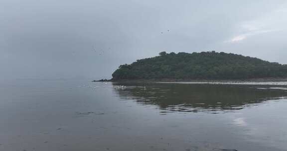 海陵岛瓦晒湾网红赶海圣地航拍