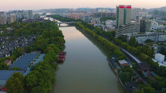 浙江省杭州市拱墅区大运河拱宸桥航拍