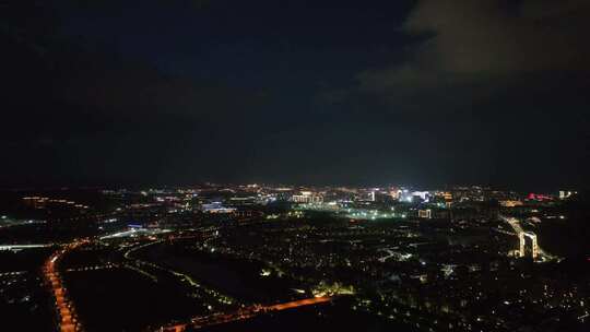 安吉夜景 城市航拍 航拍 安吉城市航拍