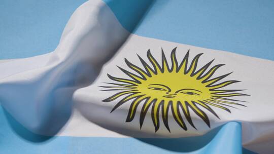阿根廷国旗特写镜头