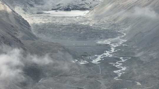 珠峰大本营雪山航拍