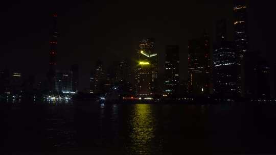 东方明珠 城市CBD 黄浦江 夜上海视频素材模板下载