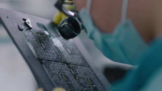 手机工厂 手机镜头生产流水线