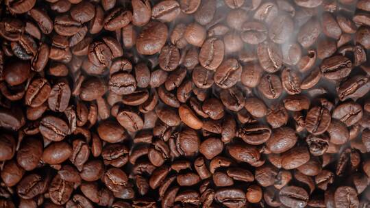 咖啡种子香浓的咖啡豆是咖啡豆烤出来的烟