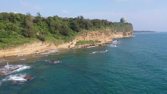 广西北海涠洲岛海滨暮崖海景自然风光