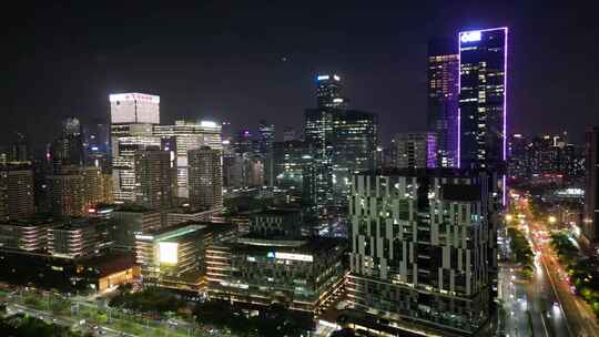 深圳南山区深圳湾科技生态园夜景灯光