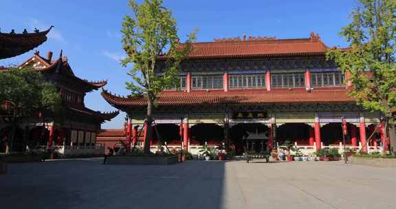 古色古香的佛教建筑 苏州皇罗禅寺古建筑