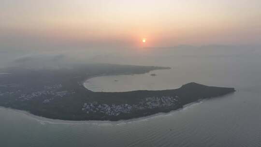 涠洲岛日出航拍