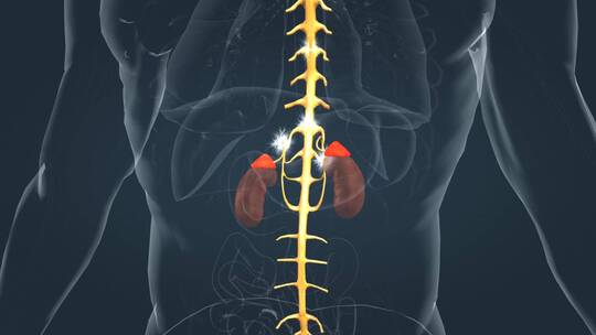 医学人体器官内分泌系统肾上腺素肝脏动画