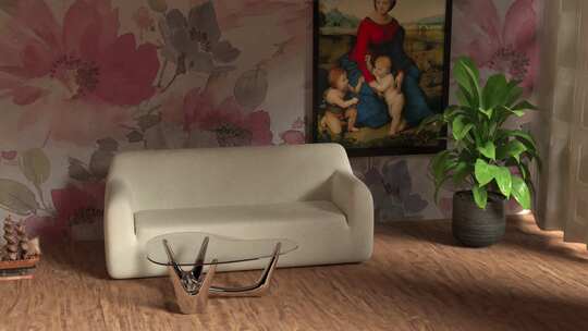 室内沙发茶几装饰场景