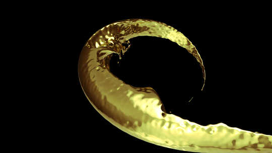 液体黄金V2的漩涡飞溅