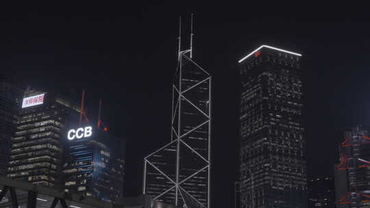 香港中环建筑夜景