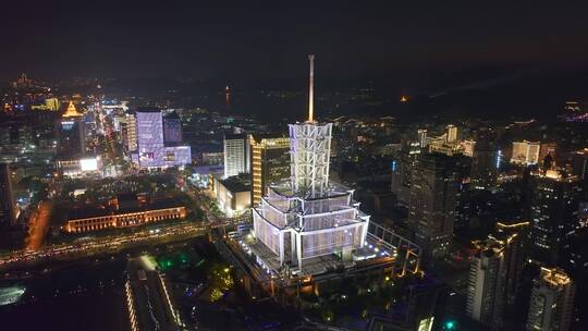 杭州城市夜景视频素材模板下载