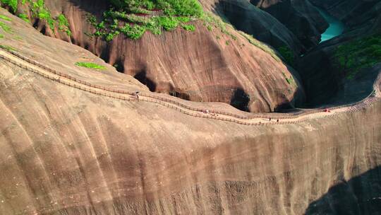 4k航拍湖南郴州市高椅岭旅游风景区大峡谷