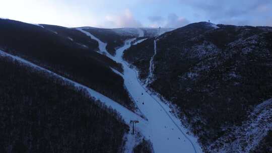 云顶滑雪场 滑雪场 日出