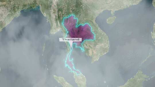 泰国地图-云效应