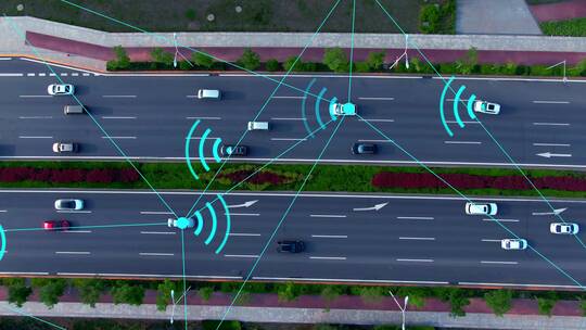 4K智慧交通-无人驾驶-物联网视频素材模板下载