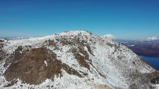 日本北海道有珠山火山自然风光