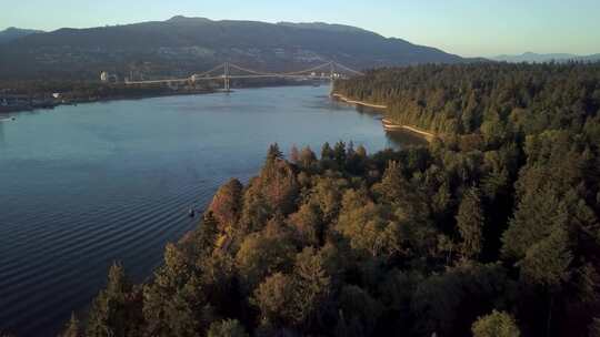 秦岭森林湖泊云海山川山脉云雾生态青山绿水