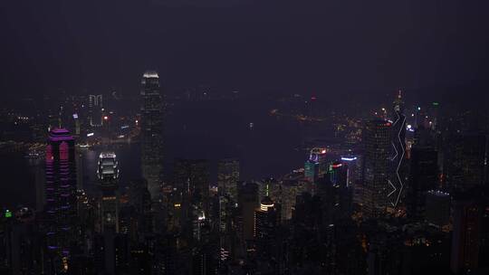 香港维多利亚港城市夜景