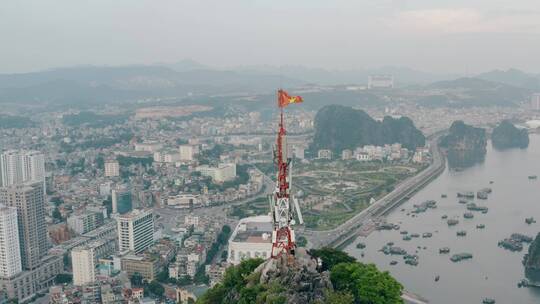 越南国旗航拍视频素材模板下载