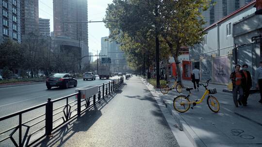 上海浦西街景风光视频素材模板下载