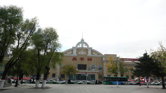 黑龙江庆安火车站延时摄影