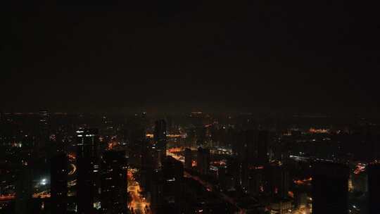 上海凌晨3点航拍视频素材模板下载