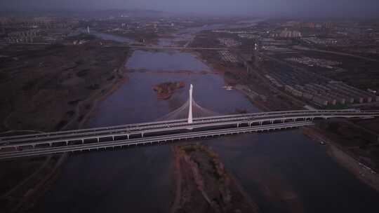 石家庄 复兴大街 滹沱河 湿地 城市 初冬