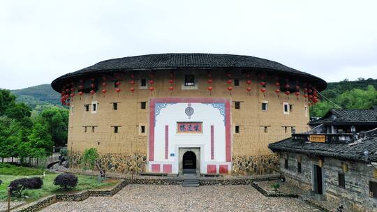 福建土楼云水谣怀远楼航拍漳州南靖土楼