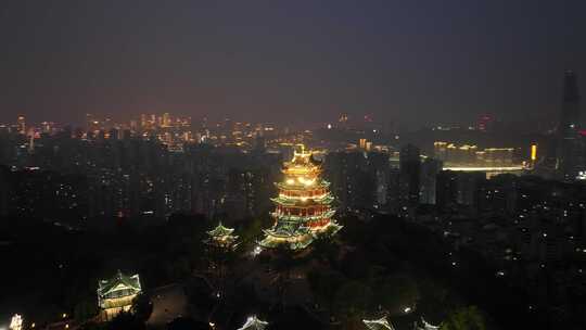 重庆鸿恩寺夜景航拍重庆夜景城市风光风景