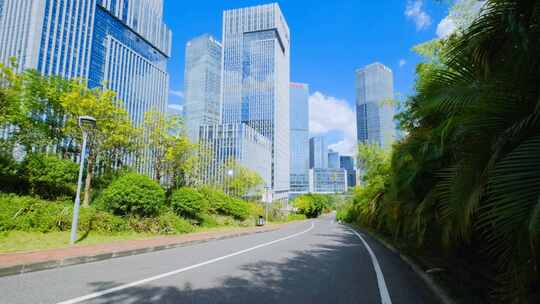 南宁五象新区总部基地城市高楼大厦道路